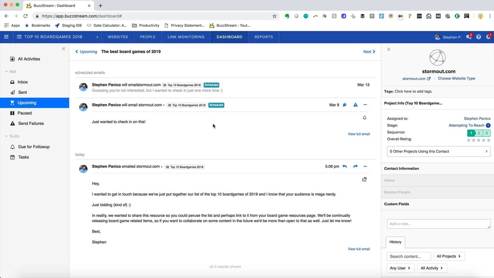 Buzzstream Outreach