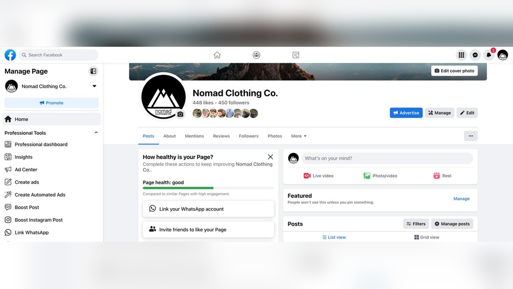 Facebook Page