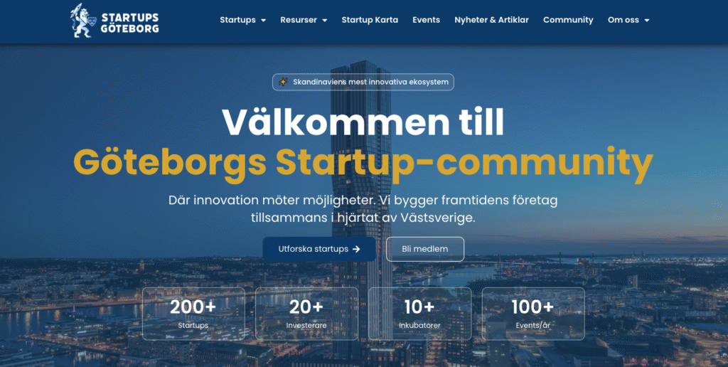 gbgstartup.se – Göteborgs startup-community och Skandinaviens mest innovativa ekosystem