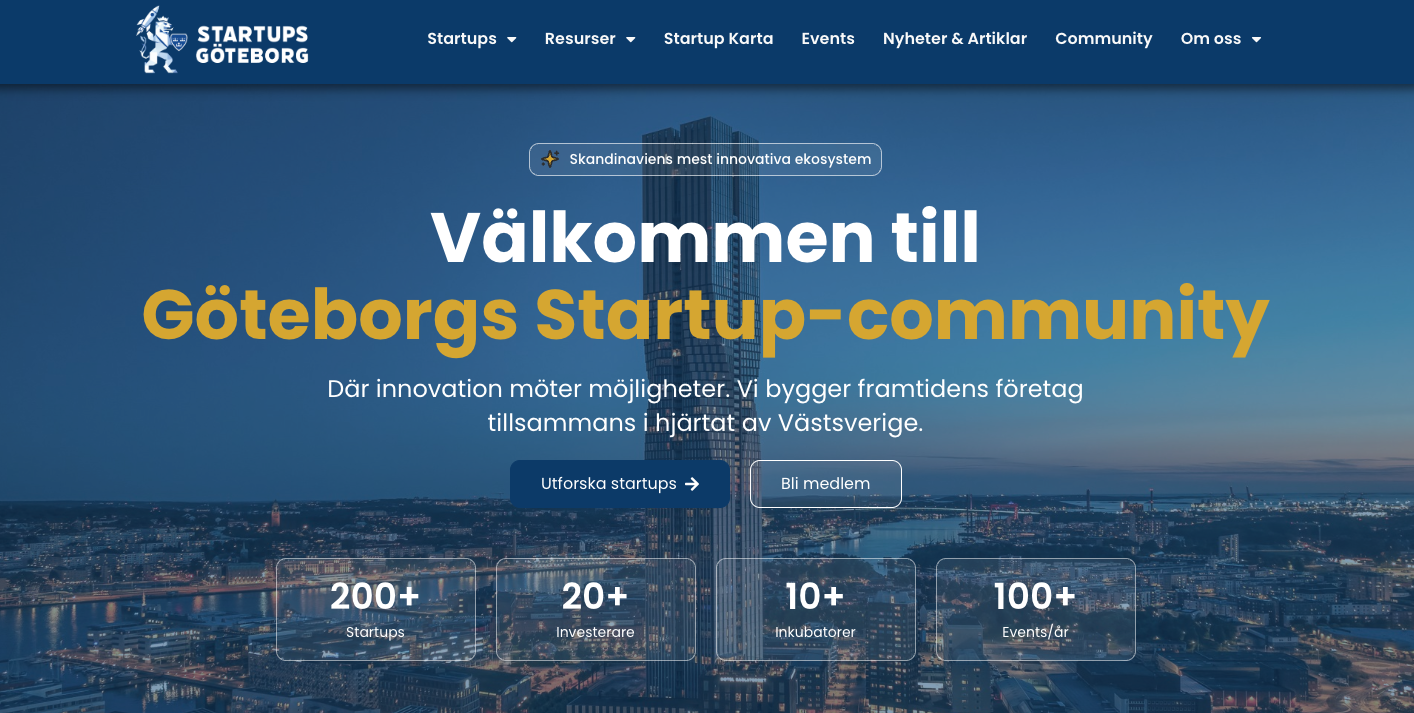 gbgstartup.se – Göteborgs startup-community och Skandinaviens mest innovativa ekosystem