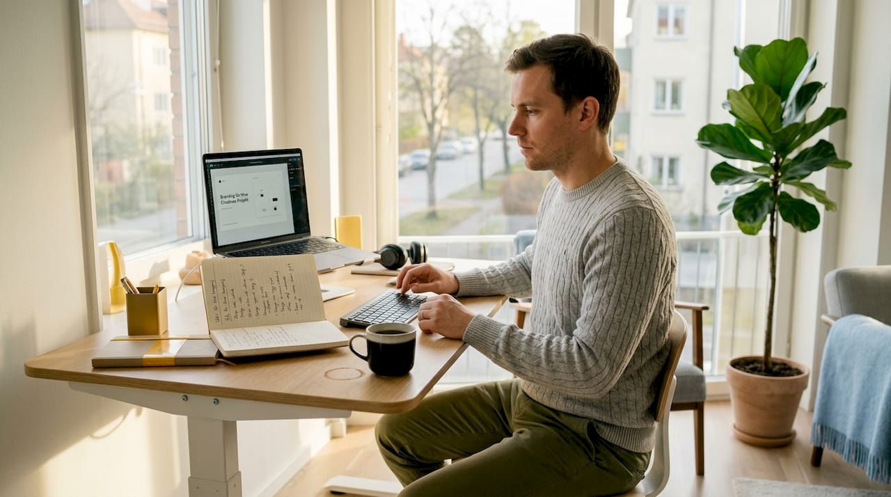 På kontoret jobbar man med att analysera webbsidor och digital trafik.
