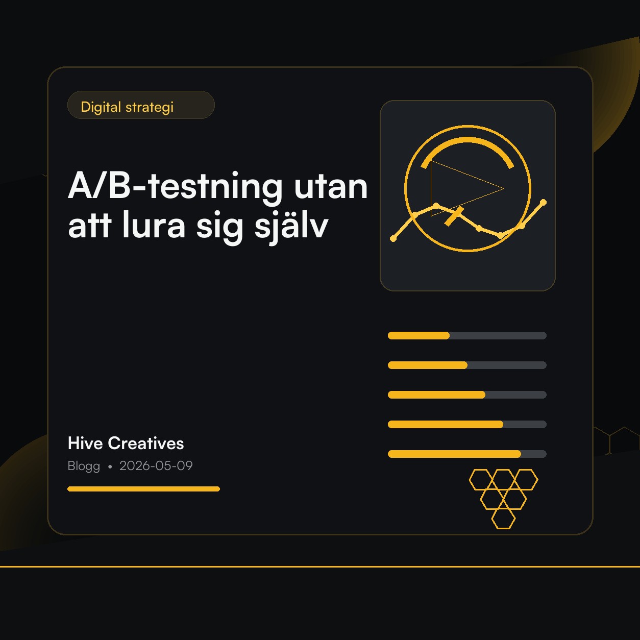 A/B-testning utan att lura sig själv