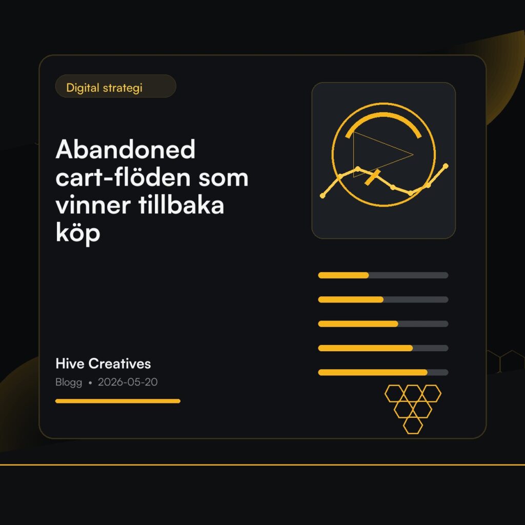 Abandoned cart-flöden som vinner tillbaka köp