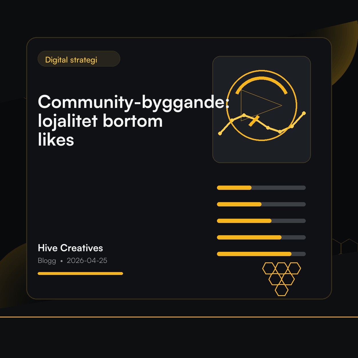 Community-byggande: lojalitet bortom likes