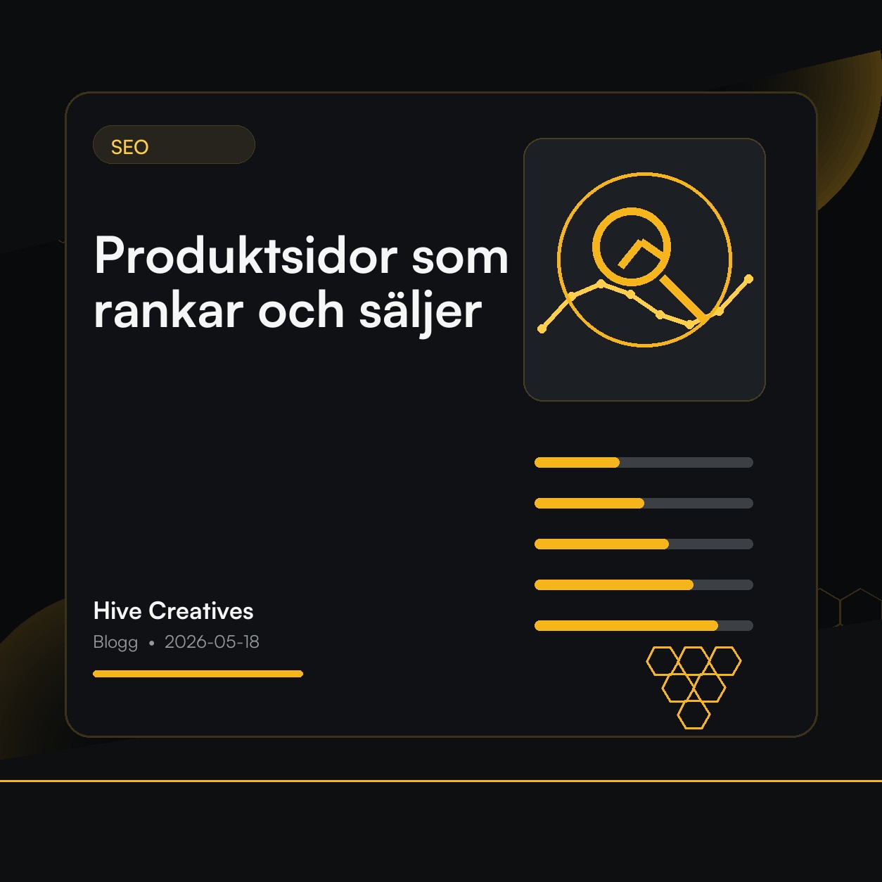Produktsidor som rankar och säljer