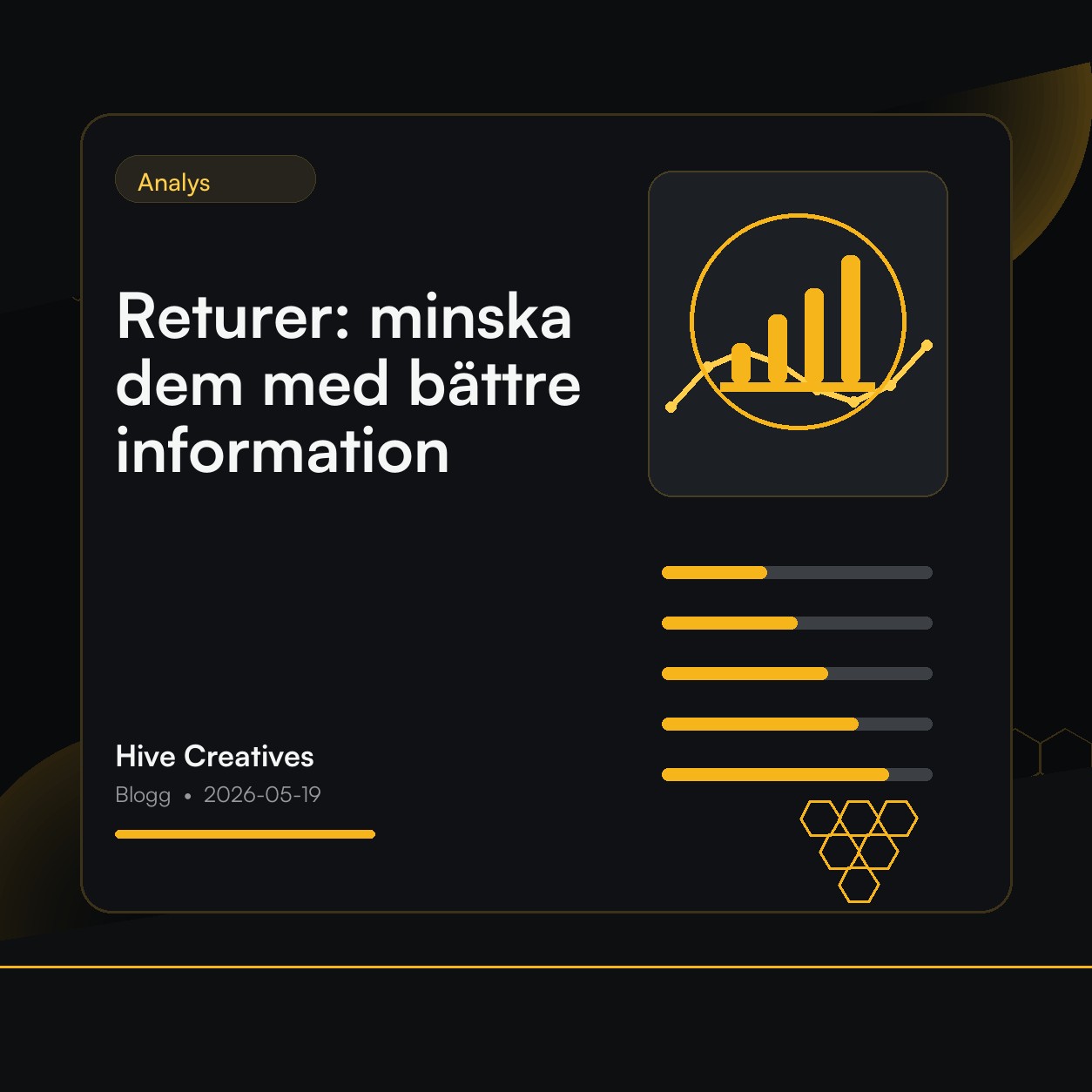 Returer: minska dem med bättre information