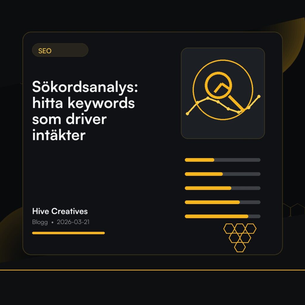 Sökordsanalys: hitta keywords som driver intäkter