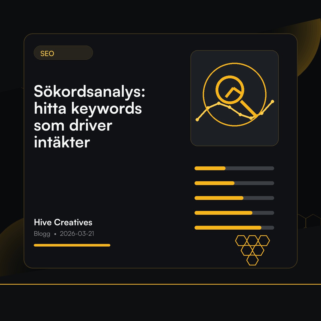 Sökordsanalys: hitta keywords som driver intäkter